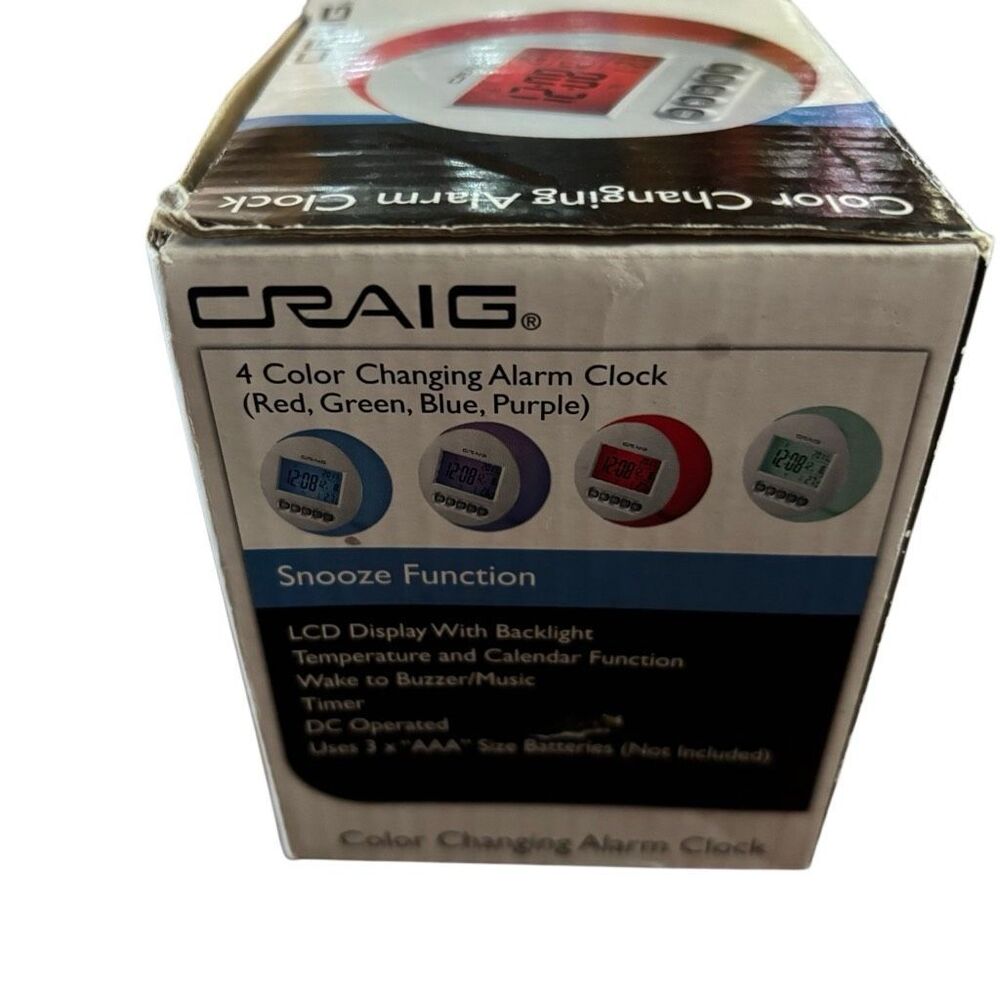 Craig Color Changing Alarm Clock *New* - Picture 4 of 6